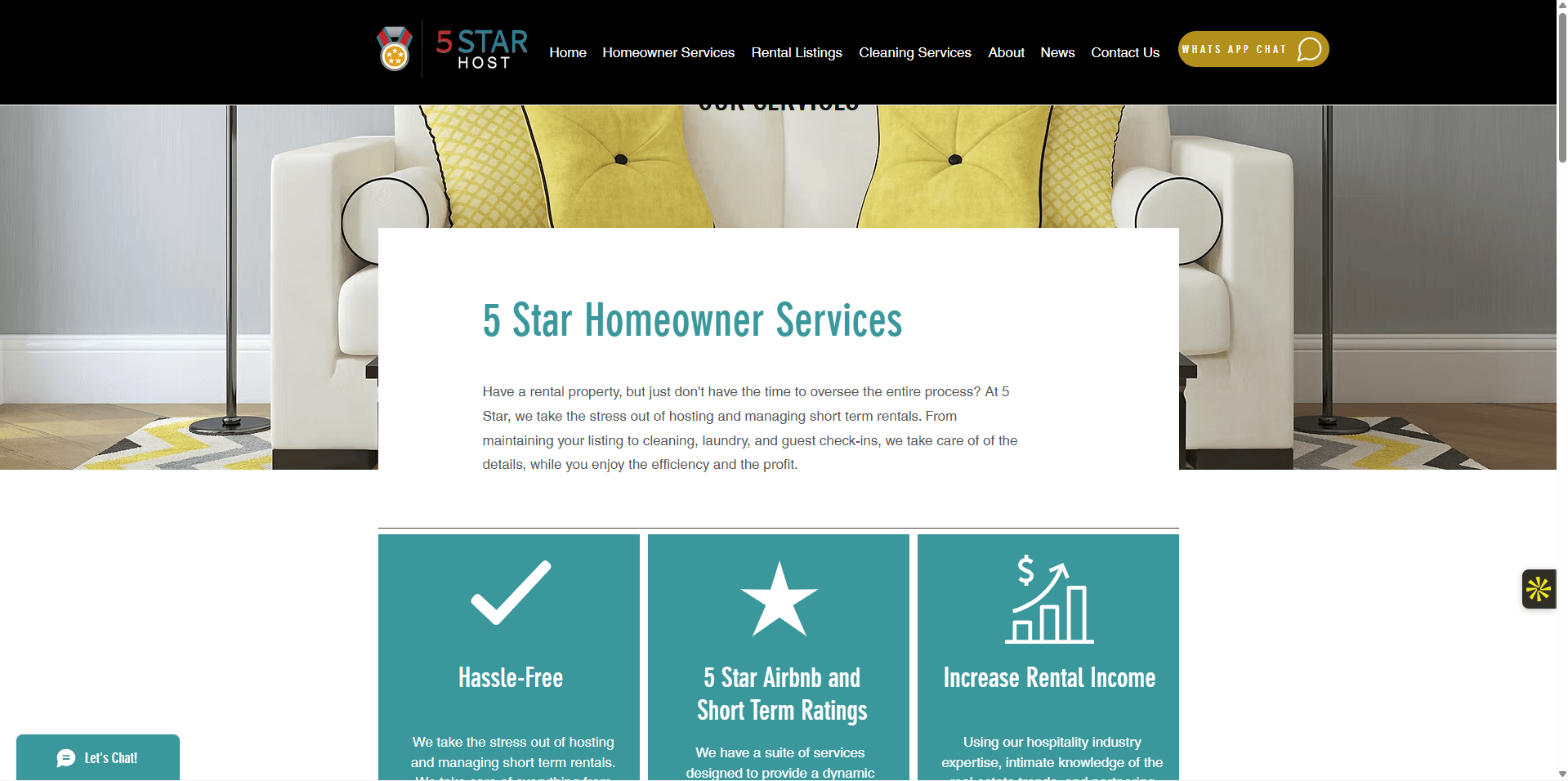 THE 5 STAR HOST supporting interface